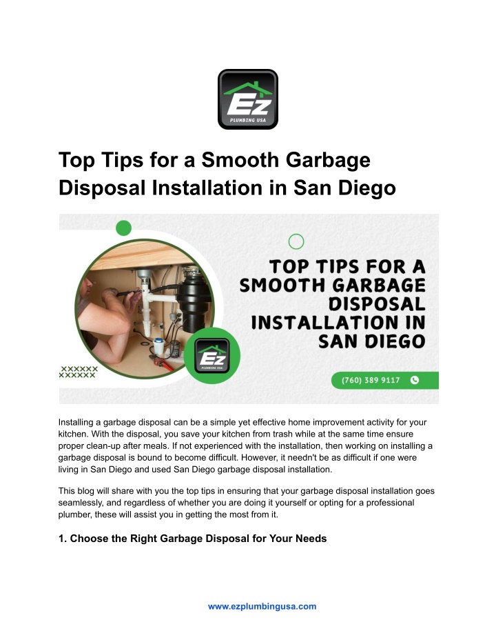 top tips for a smooth garbage disposal n.w