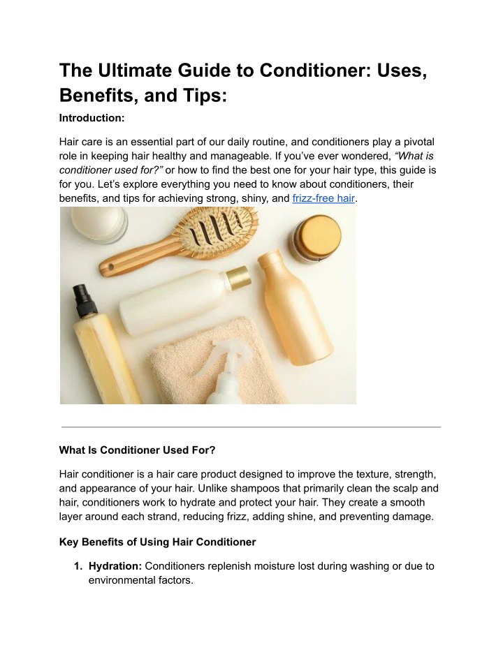 the ultimate guide to conditioner uses benefits n.w