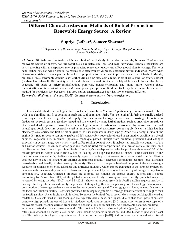 journal of science and technology issn 2456 5660 n.w