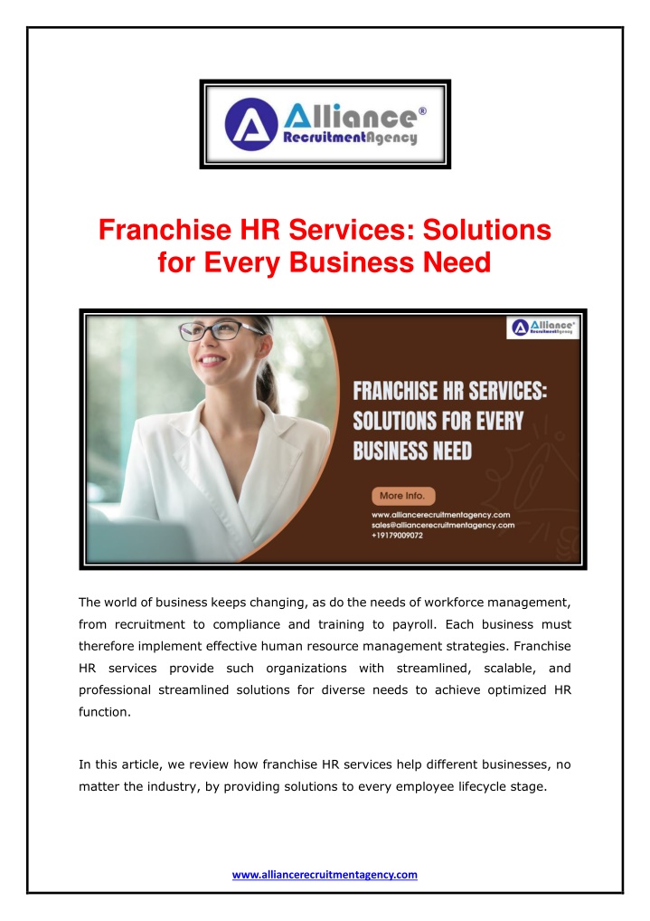 franchise hr services solutions for every n.w