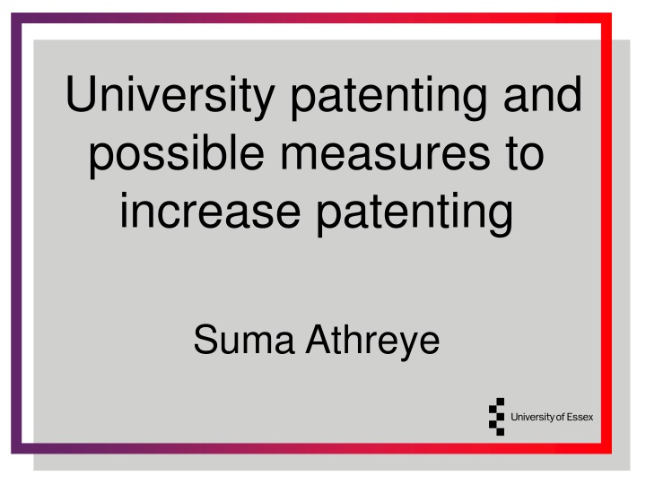 University Patenting and Knowledge Transfer Channels