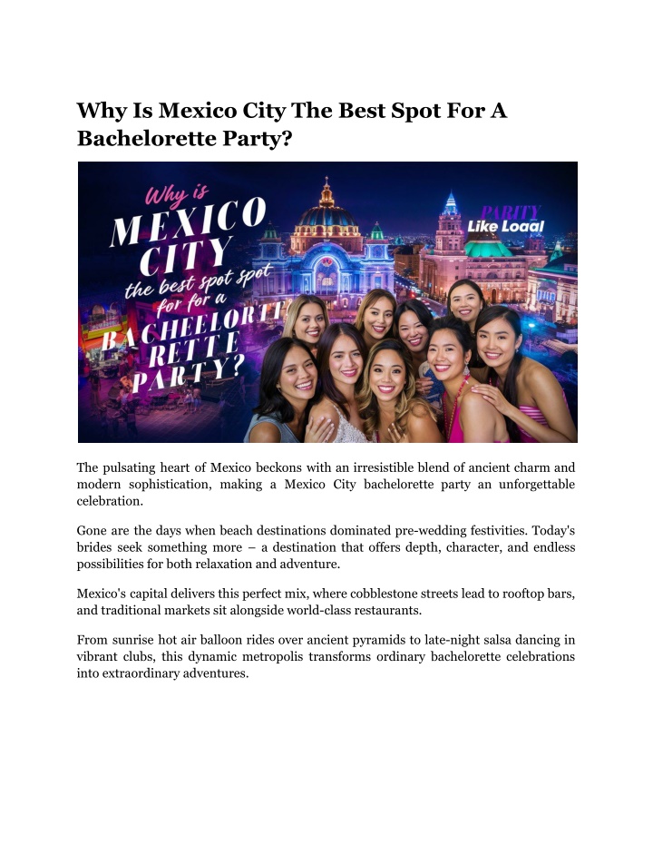why is mexico city the best spot n.w