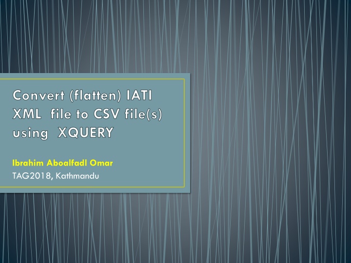 Convert IATI XML file to CSV file using XQuery: A Comprehensive Guide