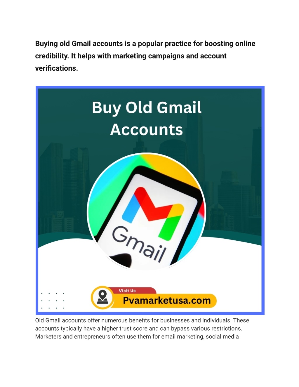 buying old gmail accounts is a popular practice l.w