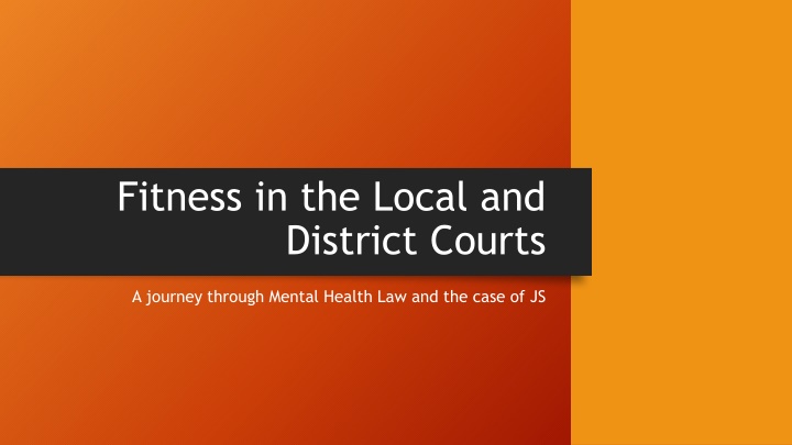 Navigating Mental Health Law in Local and District Courts