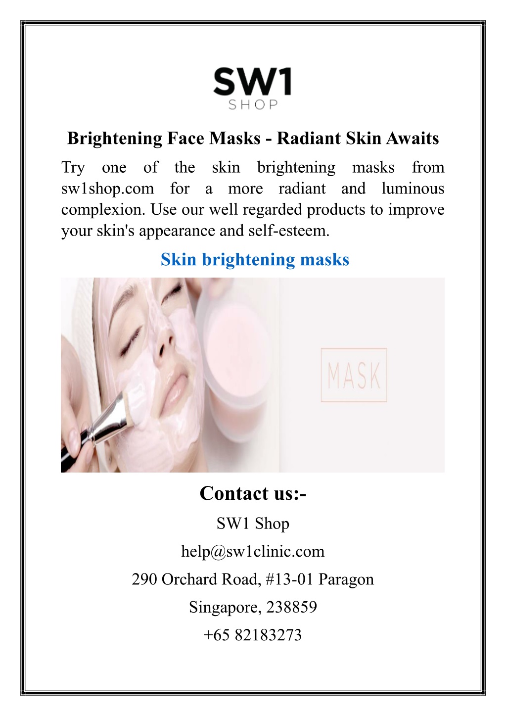 brightening face masks radiant skin awaits l.w