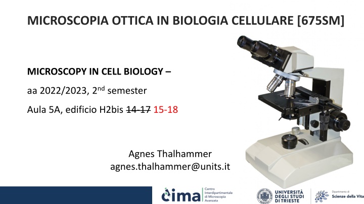Microscopic Techniques in Cell Biology: Lessons and Labs Overview