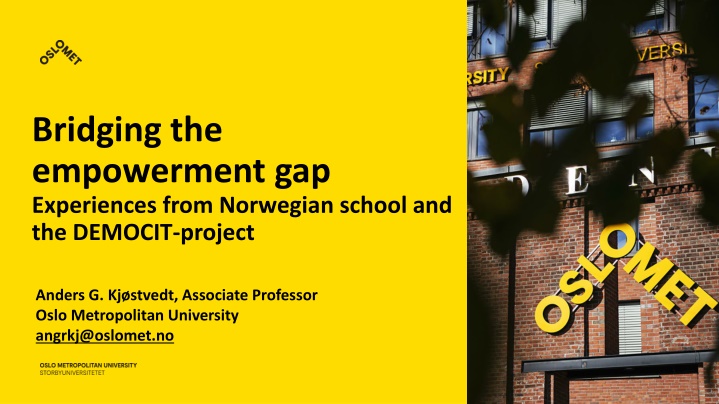 Promoting Citizenship Education in Norwegian Schools