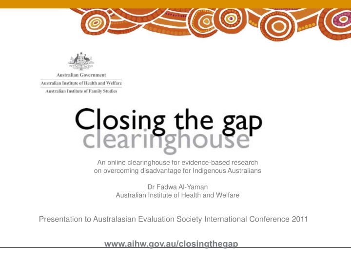 Enhancing Indigenous Wellbeing: Evidence-Based Research Clearinghouse