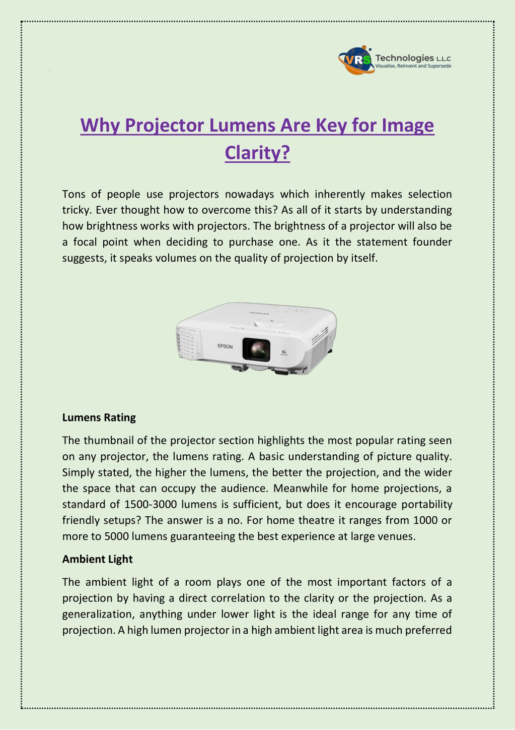 why projector lumens are key for image clarity l.w