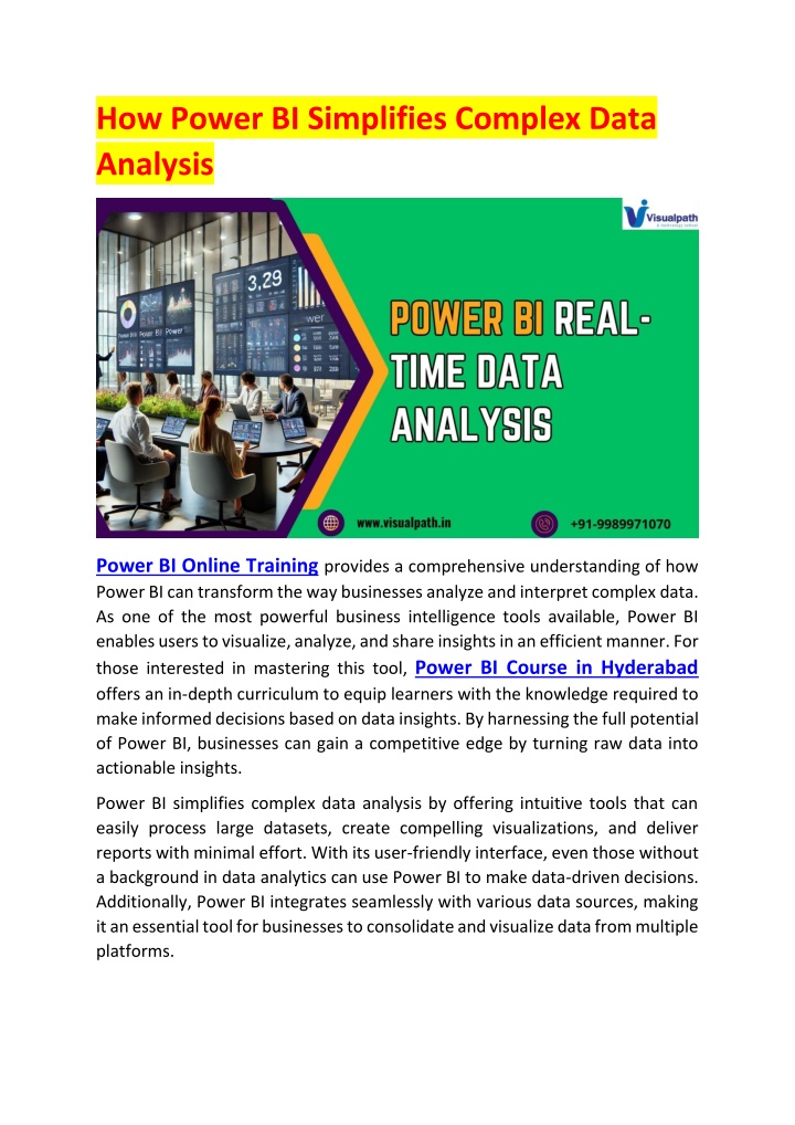 how power bi simplifies complex data analysis n.w