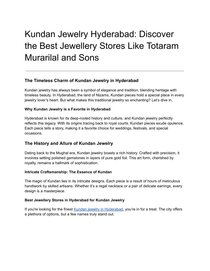 kundan jewelry hyderabad discover the best n.w