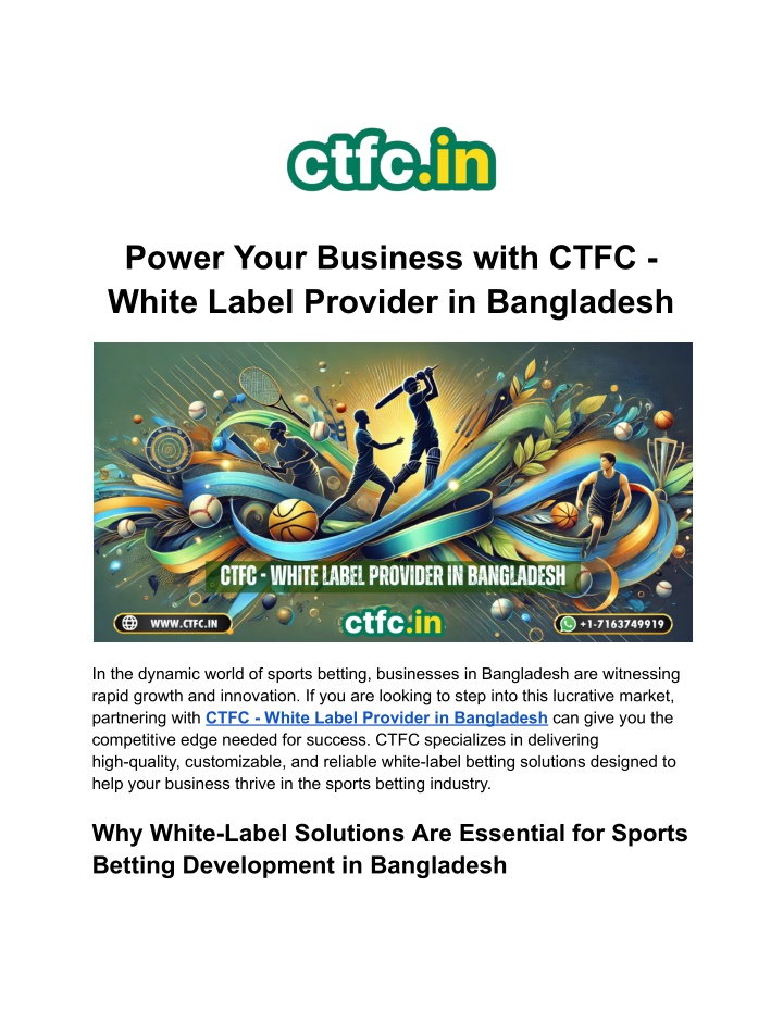 power your business with ctfc white label n.w