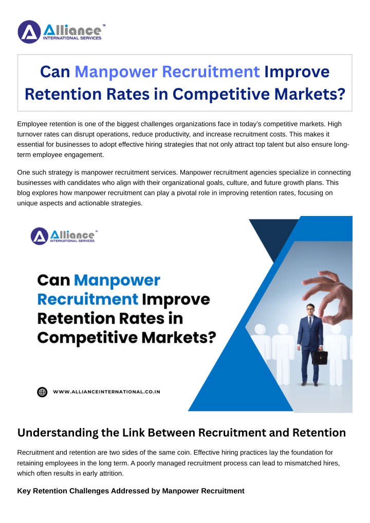 can manpower recruitment improve retention rates n.w