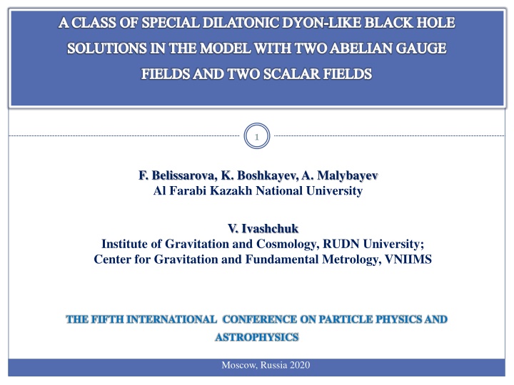 Special Dilatonic Dyon-Like Black Hole Solutions in Two-Field Model