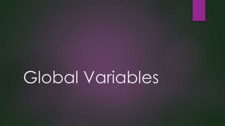 Global and Local Variables in Programming