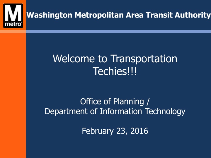 Exploring Washington Metro Transit Authority's API and Developer Community