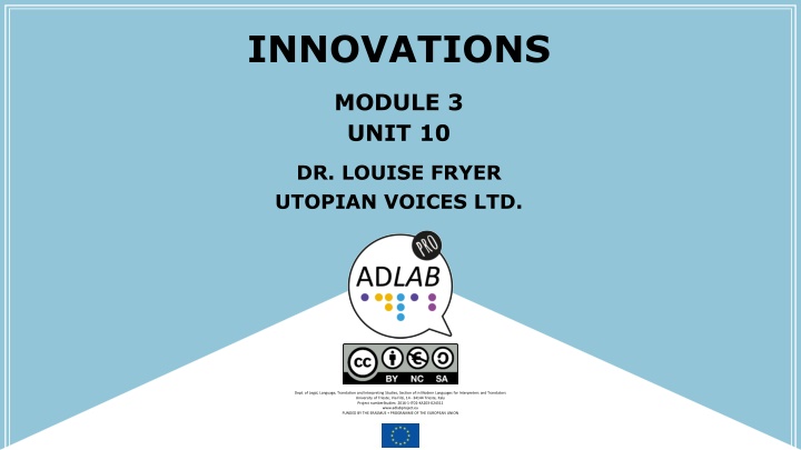 Innovations in Accessible Film-Making for Universally Designed Events