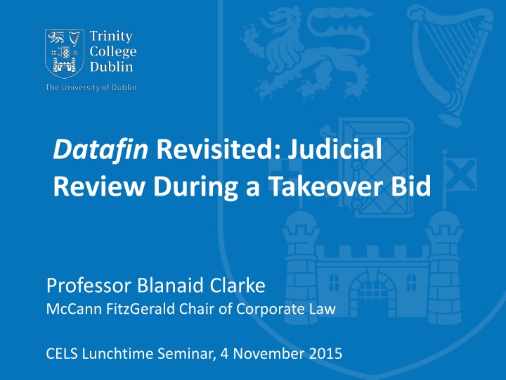 Datafin Revisited: Judicial Review in Takeover Bids