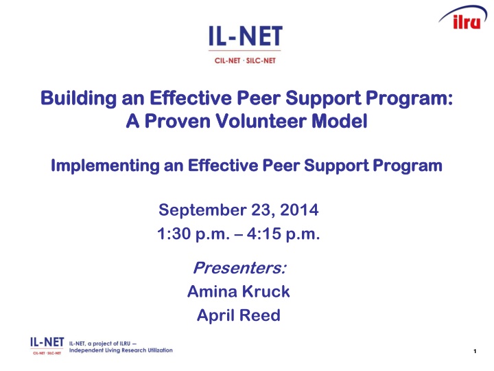 Building an Effective Peer Support Program: Volunteer Model & Recruitment Strategies