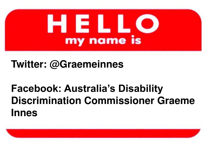 Graeme Innes - Australia's Disability Discrimination Commissioner