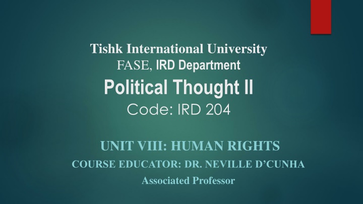 Human Rights: Intersection with International Law