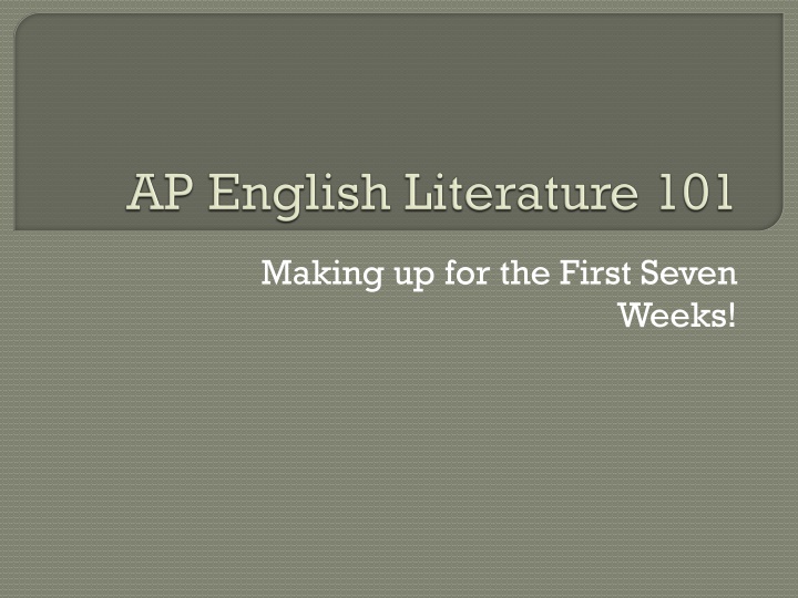 Literature Exam Structure Overview