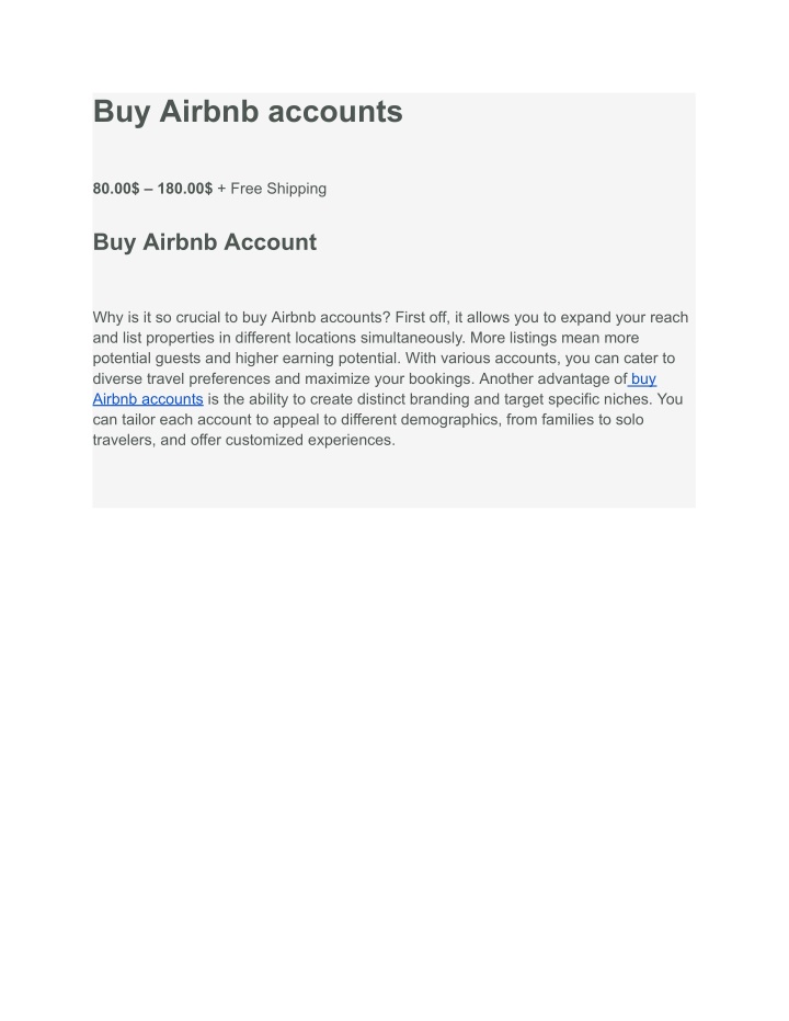 buy airbnb accounts n.w