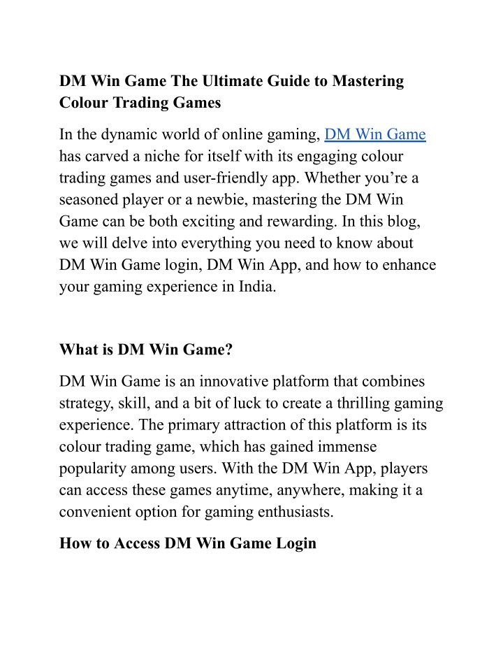 dm win game the ultimate guide to mastering n.w