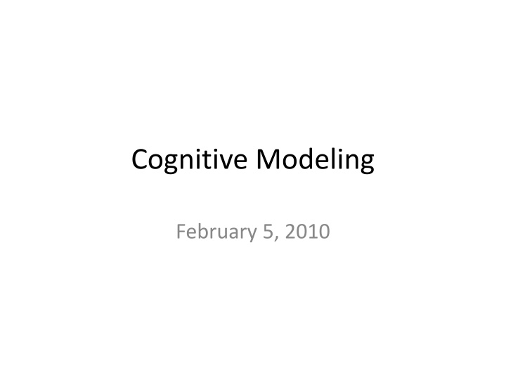 Cognitive Modeling in Learning Sciences