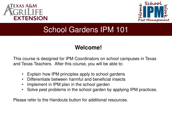 School IPM Essentials: Implementing Integrated Pest Management in School Gardens