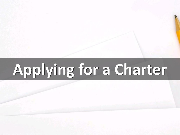 Applying for a Charter