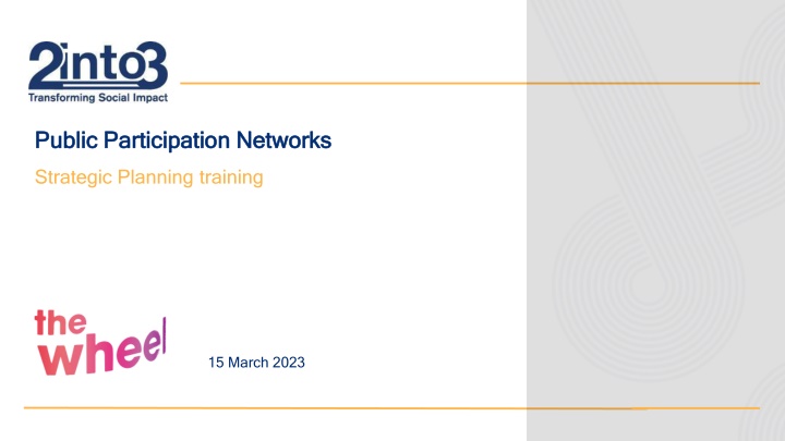Enhancing Organizational Impact through Strategic Planning for Public Participation Networks