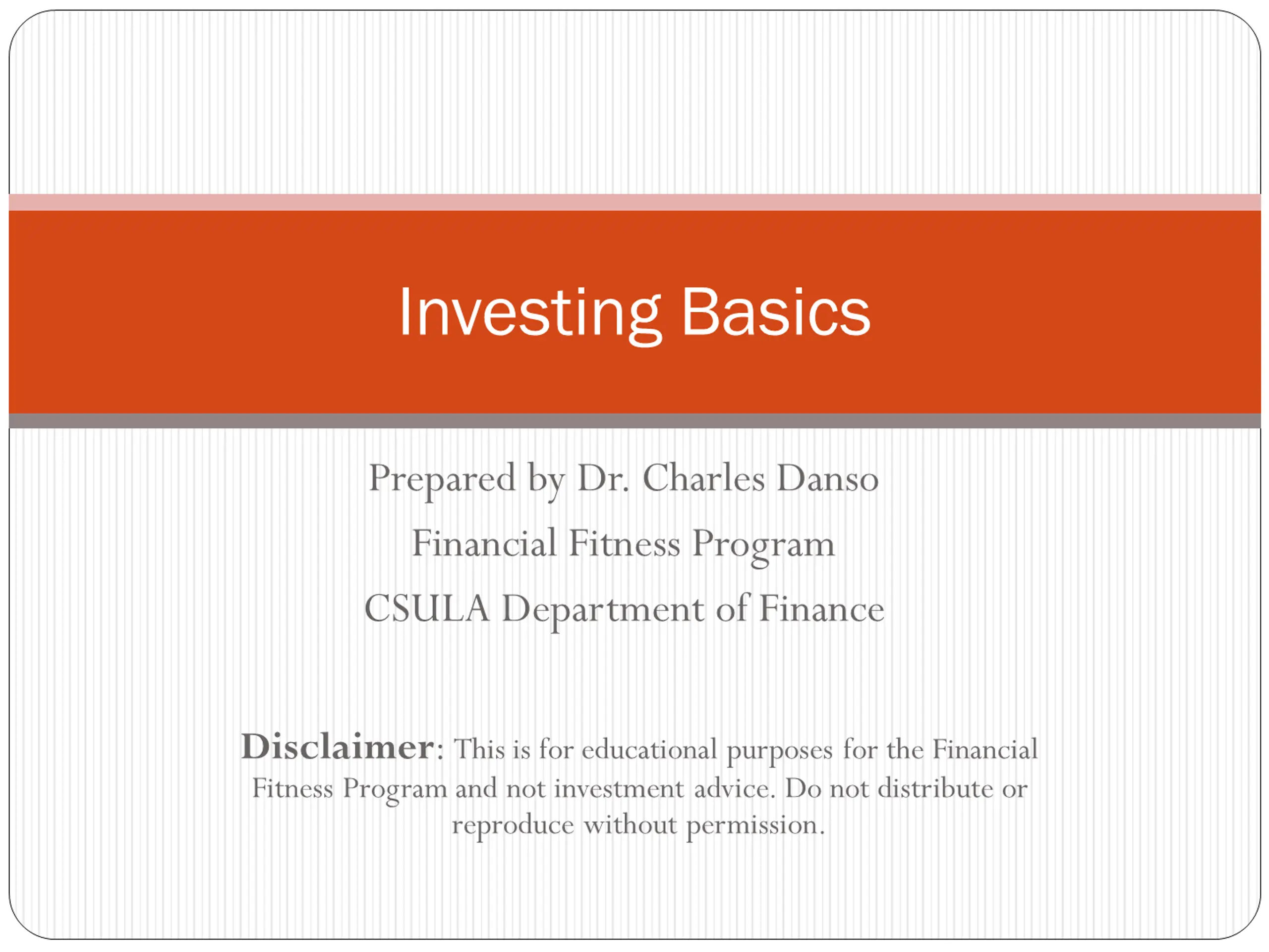 Investing Basics - Maximizing Wealth through Investing