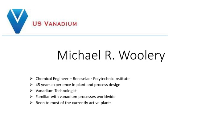 Insights into the Vanadium Industry and Chemical Compounds