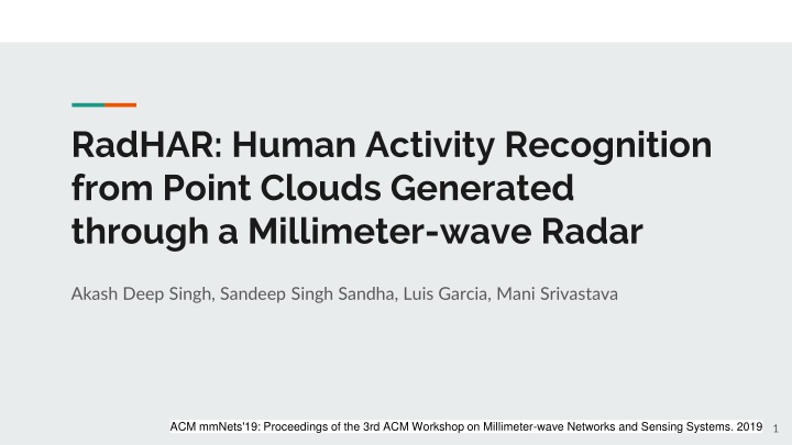 Human Activity Recognition from Millimeter-Wave Radar Point Clouds