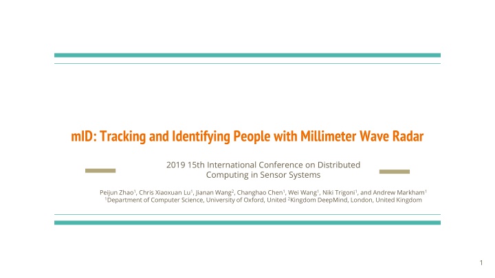 Tracking and Identifying People with Millimeter Wave Radar
