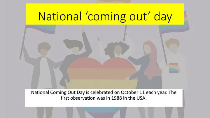 National Coming Out Day: History and Significance
