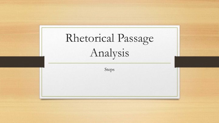 Guide to Rhetorical Passage Analysis