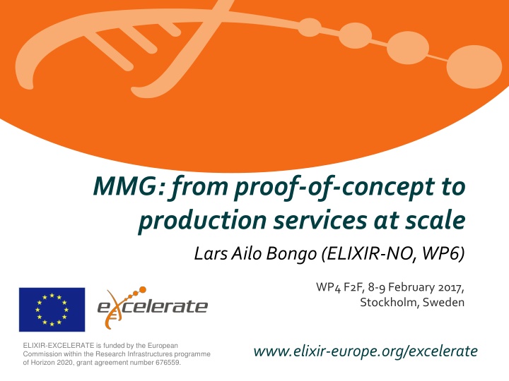 Transitioning Proof of Concept Services to Production at Scale with MMG in ELIXIR