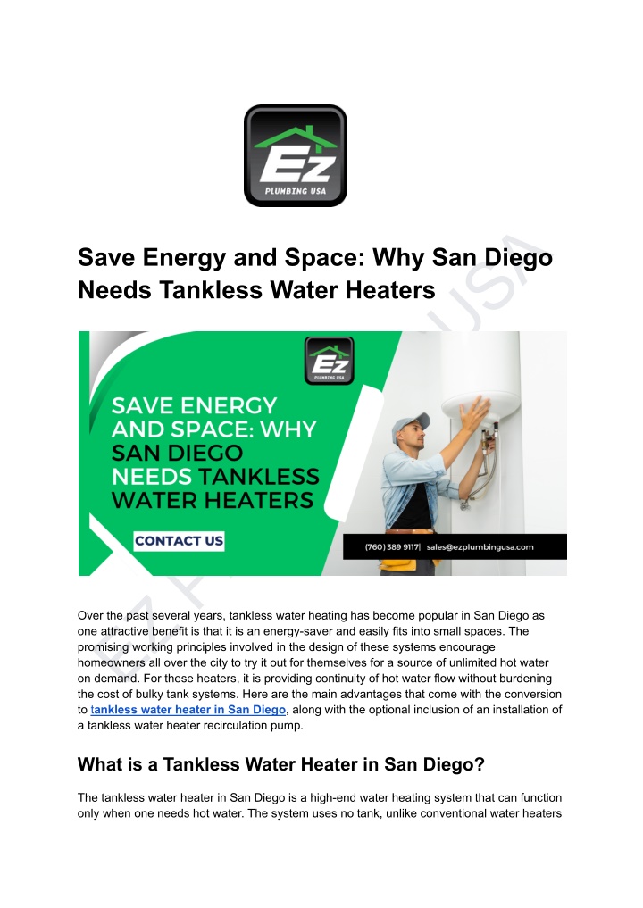 ez plumbing usa the cost of bulky tank systems n.w