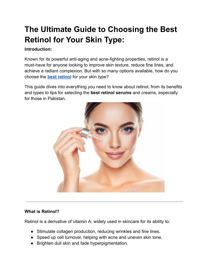 the ultimate guide to choosing the best retinol n.w
