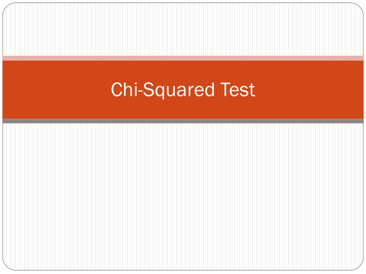 Chi-Squared Test in Genetics