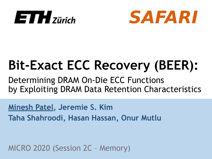 The Impact of On-Die ECC on DRAM Error Characteristics