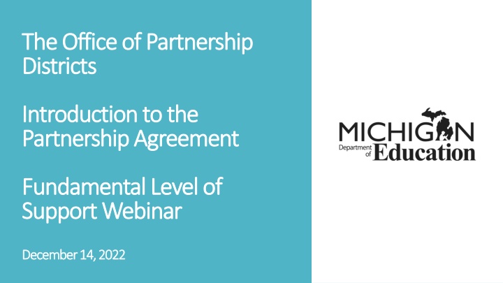 Introduction to Partnership Agreement Fundamentals in Districts - Webinar on December 14, 2022