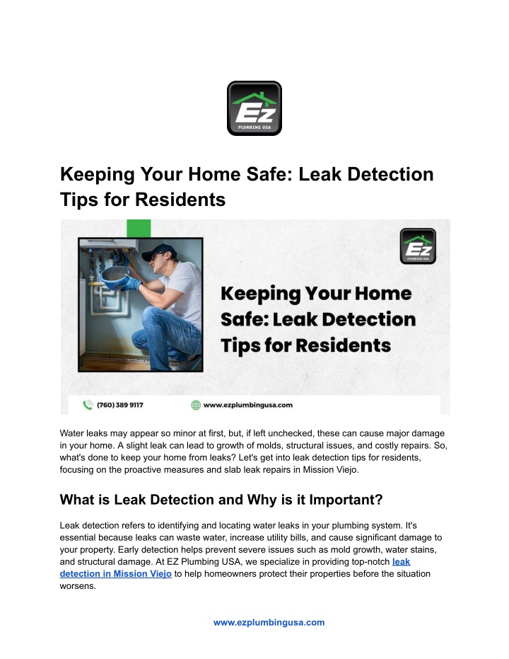 keeping your home safe leak detection tips n.w