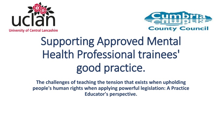 Challenges and Best Practices in Teaching Approved Mental Health Professional Trainees