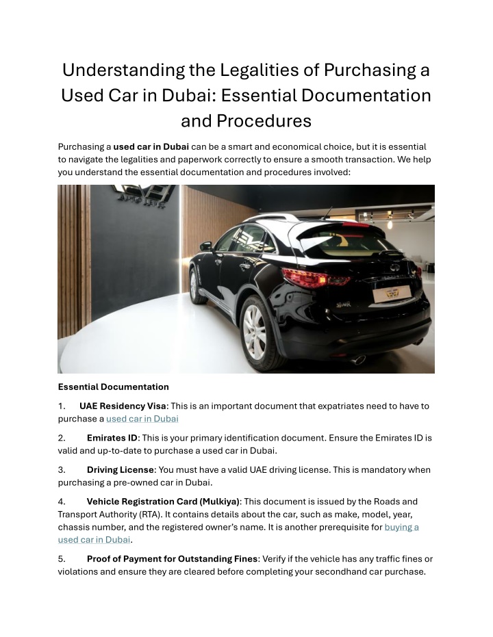 understanding the legalities of purchasing a used n.w