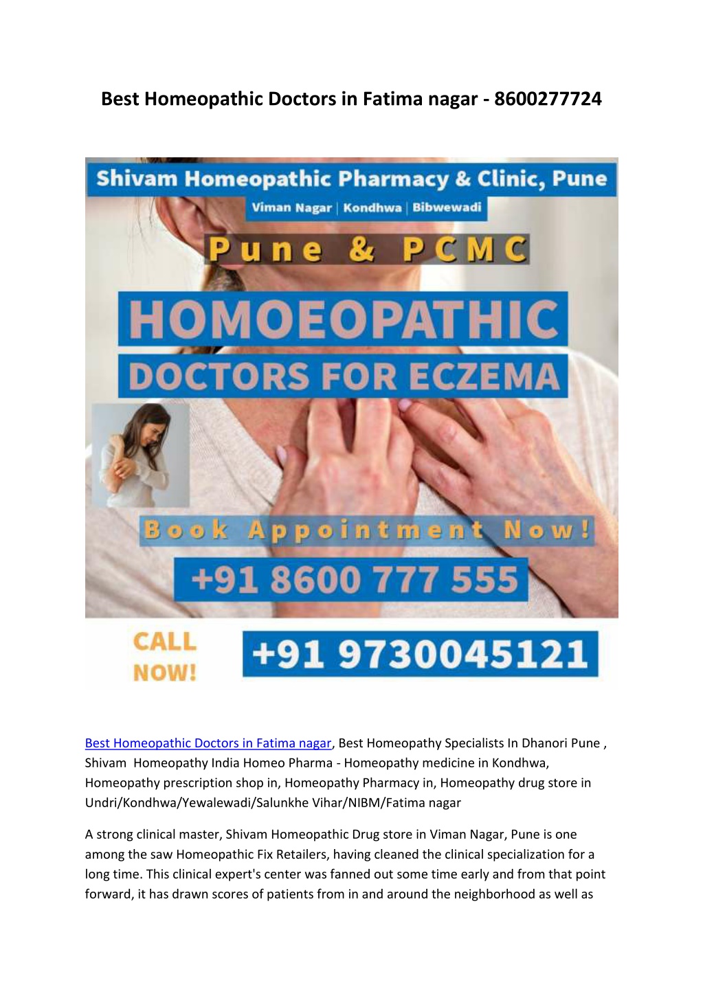 best homeopathic doctors in fatima nagar l.w