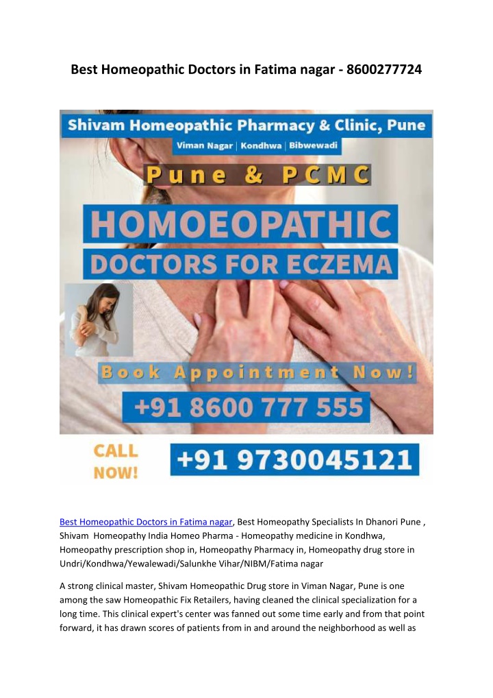 best homeopathic doctors in fatima nagar n.w